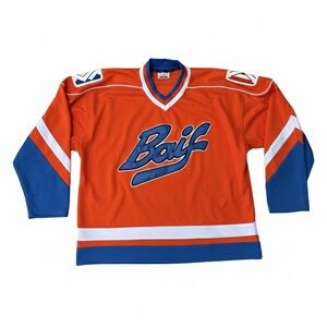 BAIF Black Angels In Flight Orange Hockey Jersey Size 1 Large XL